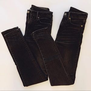 2 Pairs AE Men’s Black Skinny Jeans